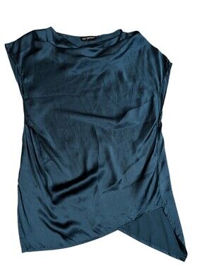 IVAN GRUNDAHL 100% Silk Women's sleeveless top blouse size Small Teal Color